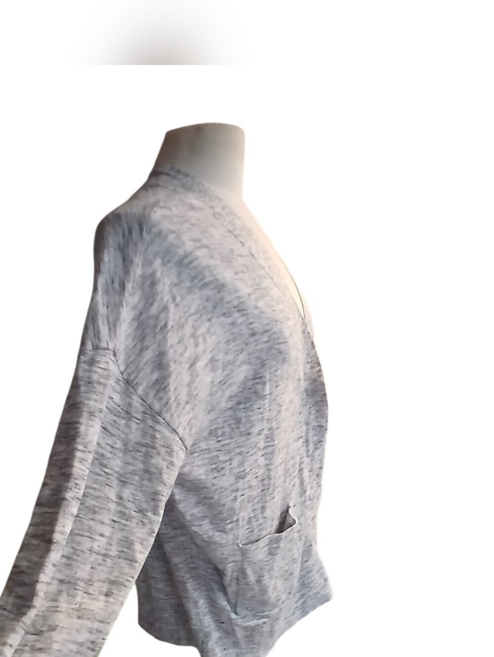 CAbi Snap Button Marble Gray Knit Cardigan Size M Slouchy Style - Picture 4 of 10